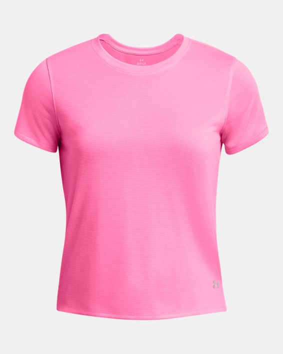 Women's UA Launch Short Sleeve in Pink image number 2